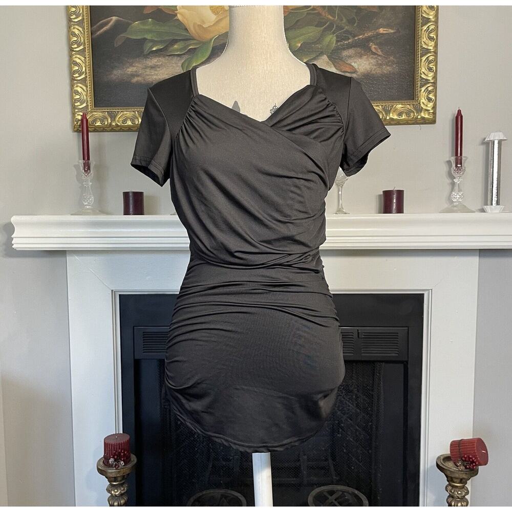 BKMGC Women's Black Blouse Shirt Top Size XL